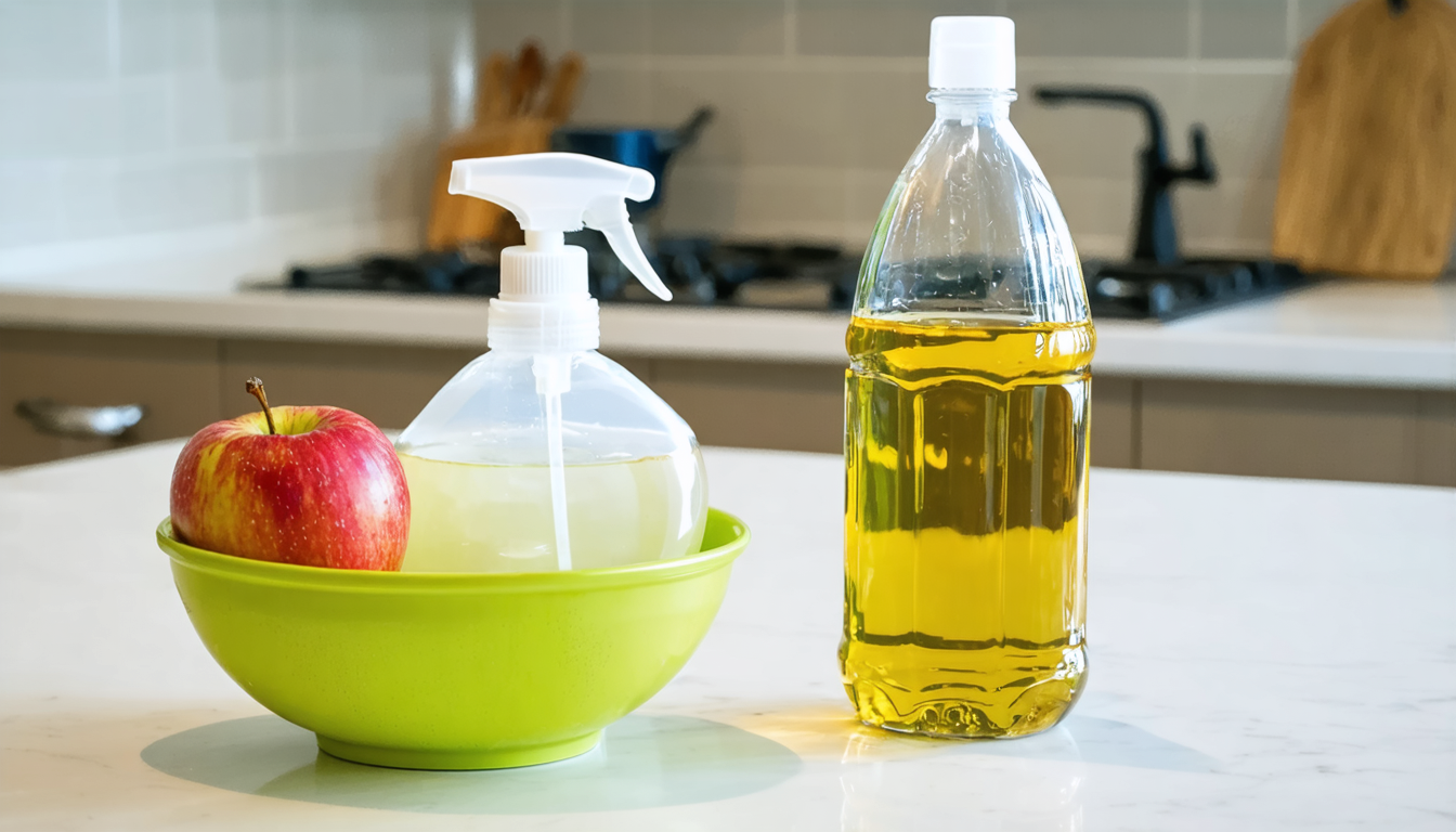 découvrez comment éliminer efficacement les mouches et moucherons en cuisine grâce à une astuce simple mêlant quelques gouttes d'un produit secret et du vinaigre.