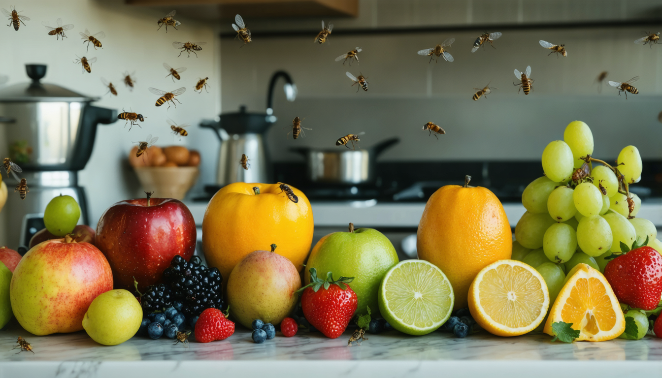 découvrez le secret simple pour dire adieu aux mouches et moucherons en cuisine grâce à quelques gouttes d'un produit efficace combiné au vinaigre. astuce naturelle et facile à adopter !