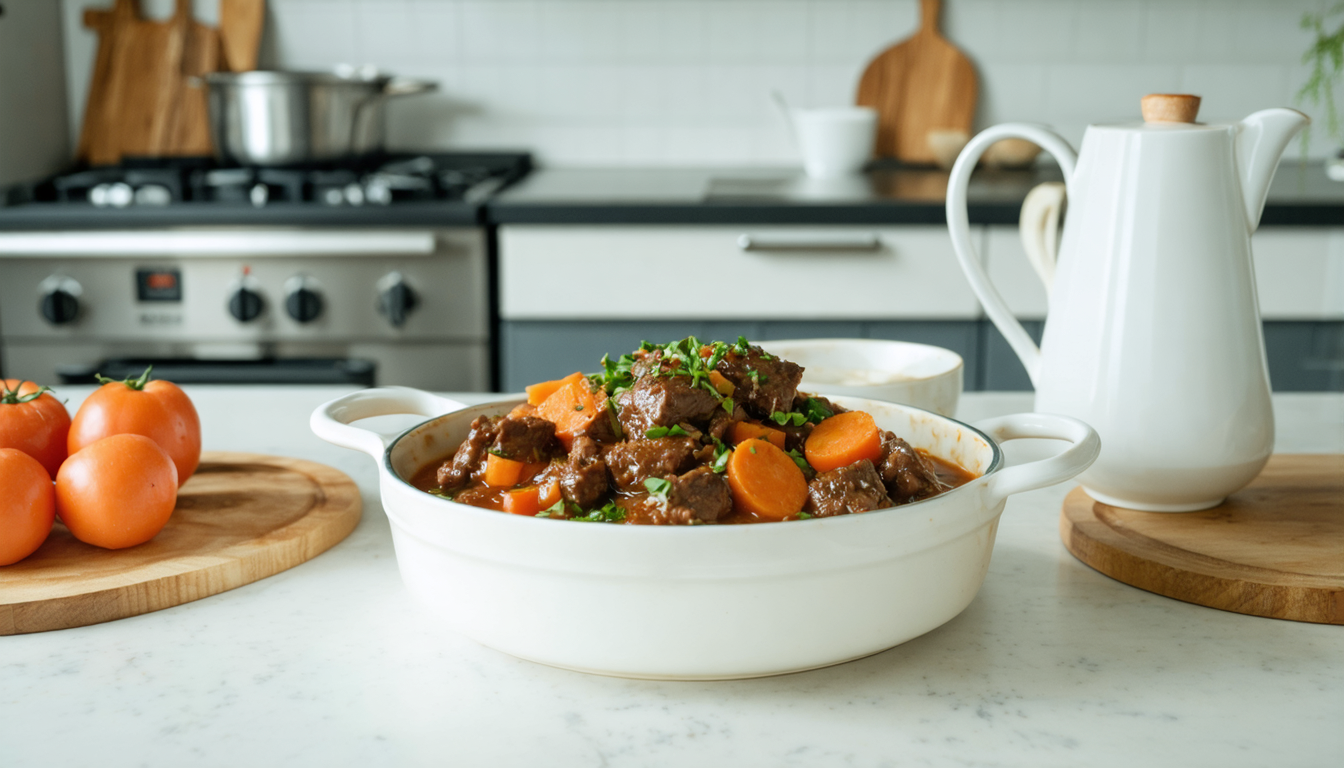 découvrez la recette facile et savoureuse du boeuf aux carottes, un plat traditionnel réconfortant à préparer en toute simplicité.