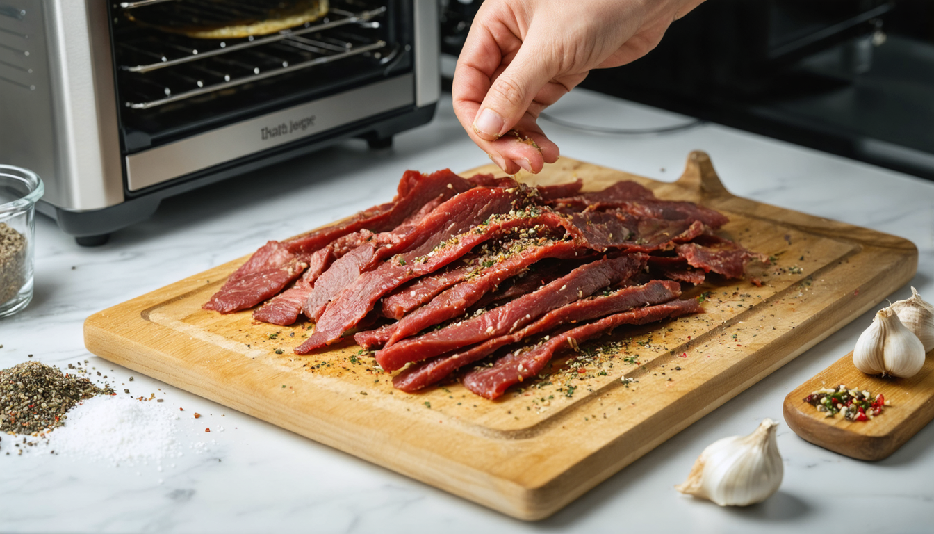 apprenez à préparer facilement votre propre viande de bœuf séchée à la maison avec notre guide étape par étape, pour un snack savoureux et naturel.