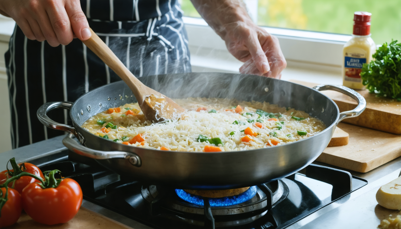 découvrez comment préparer un risotto onctueux au parmesan grâce à notre recette incontournable, simple et délicieuse, pour un plat crémeux et savoureux à partager.
