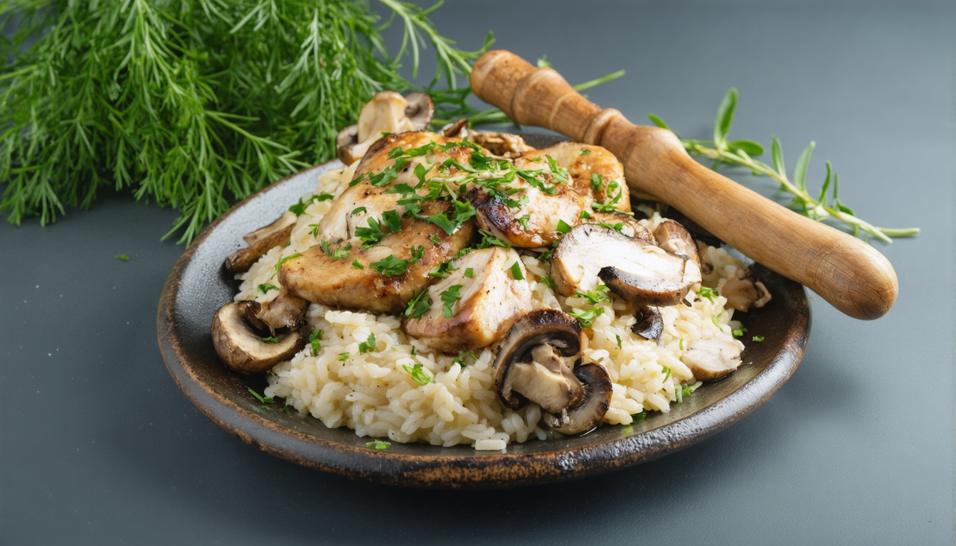 apprenez à préparer un risotto au poulet et champignons facile et délicieux grâce à notre recette inratable, parfaite pour un repas savoureux à partager.