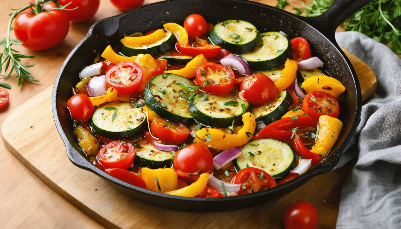 découvrez une recette simple et gourmande de légumes du soleil à la poêle, parfaite pour un délice estival plein de saveurs et de fraîcheur.