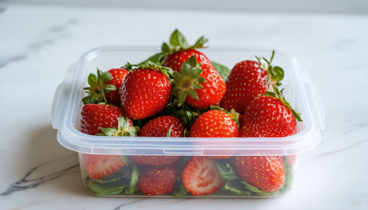 découvrez notre délice estival avec une salade rafraîchissante de fraises au parfum délicat de basilic, parfaite pour vos journées ensoleillées.