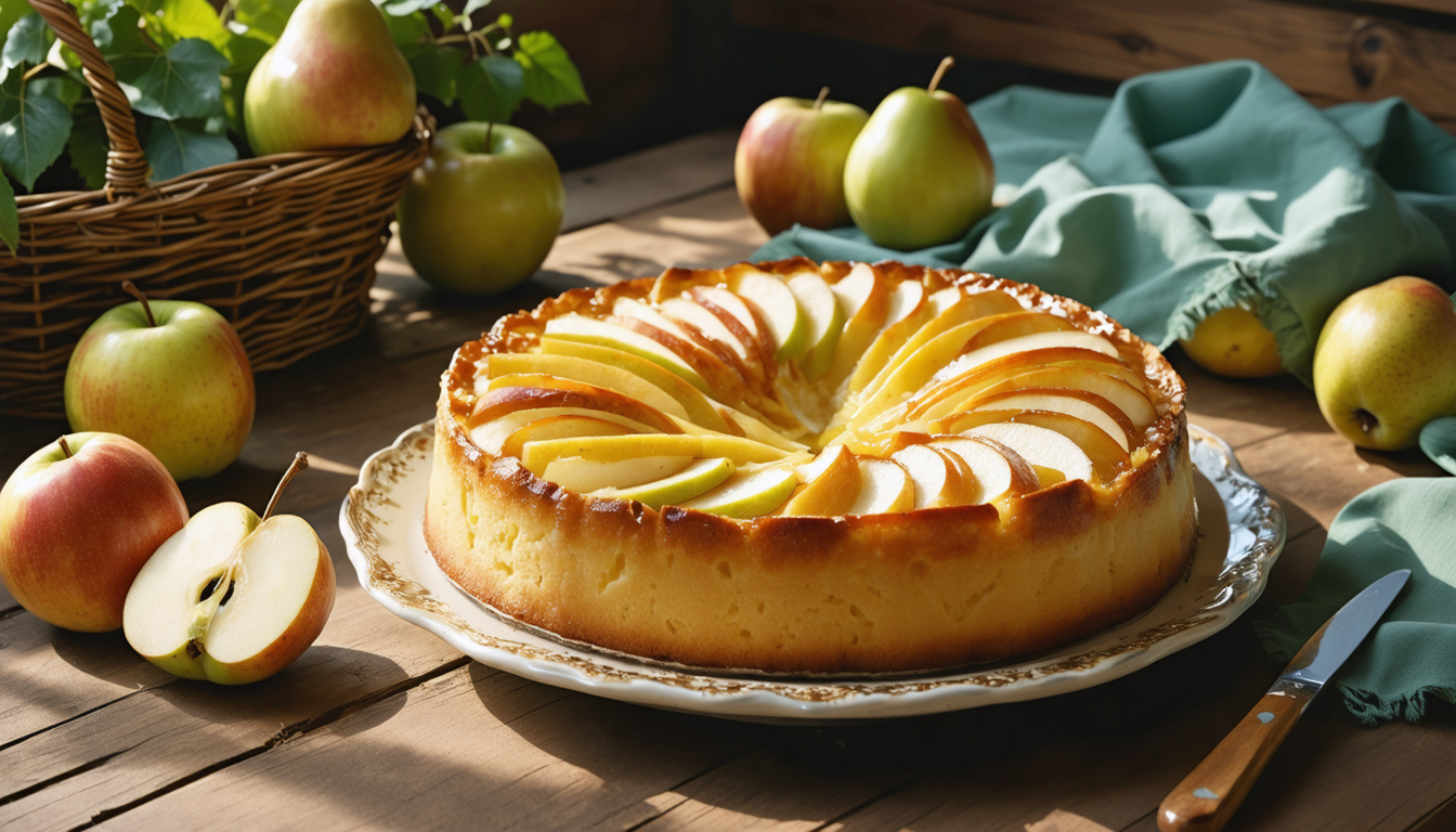 découvrez notre gâteau moelleux aux pommes et poires, une combinaison fruitée délicieuse qui fond en bouche. parfait pour un dessert gourmand et léger.