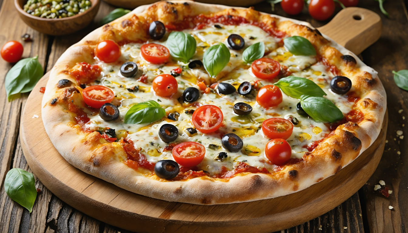 savourez notre délicieuse pizza gourmande au fromage de brebis, un véritable délice méditerranéen alliant saveurs authentiques et ingrédients de qualité.