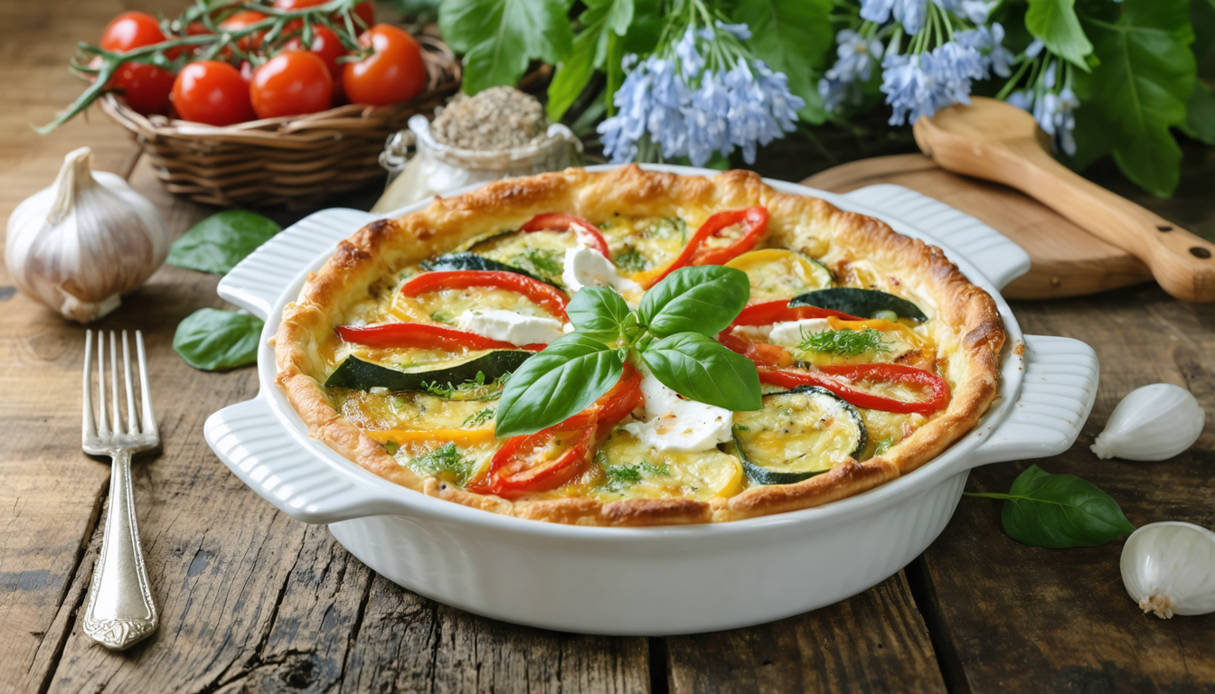 découvrez notre clafoutis aux légumes de saison et chèvre frais fondant, une recette salée simple et gourmande idéale pour un repas sain et savoureux.