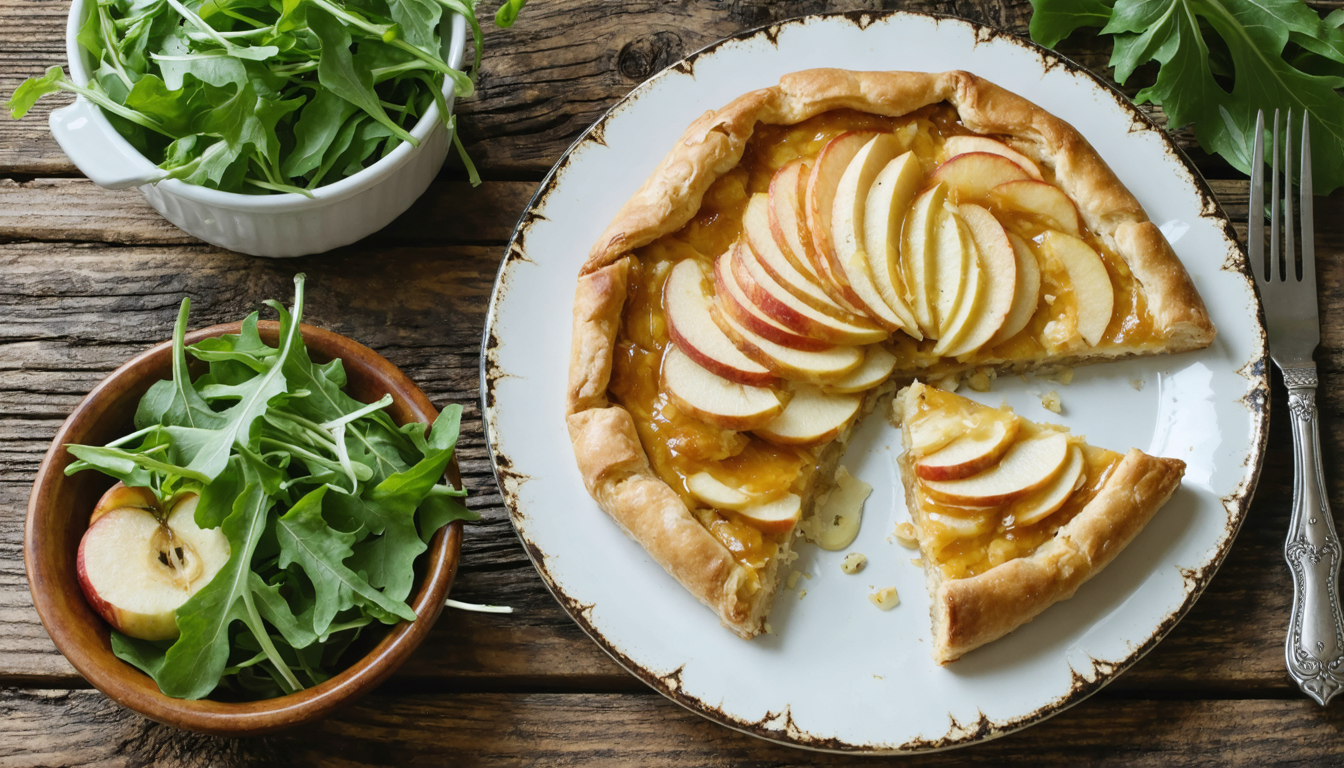 découvrez notre recette irrésistible de la tarte pomme-camembert, un savoureux mélange sucré-salé qui ravira vos papilles à chaque bouchée.