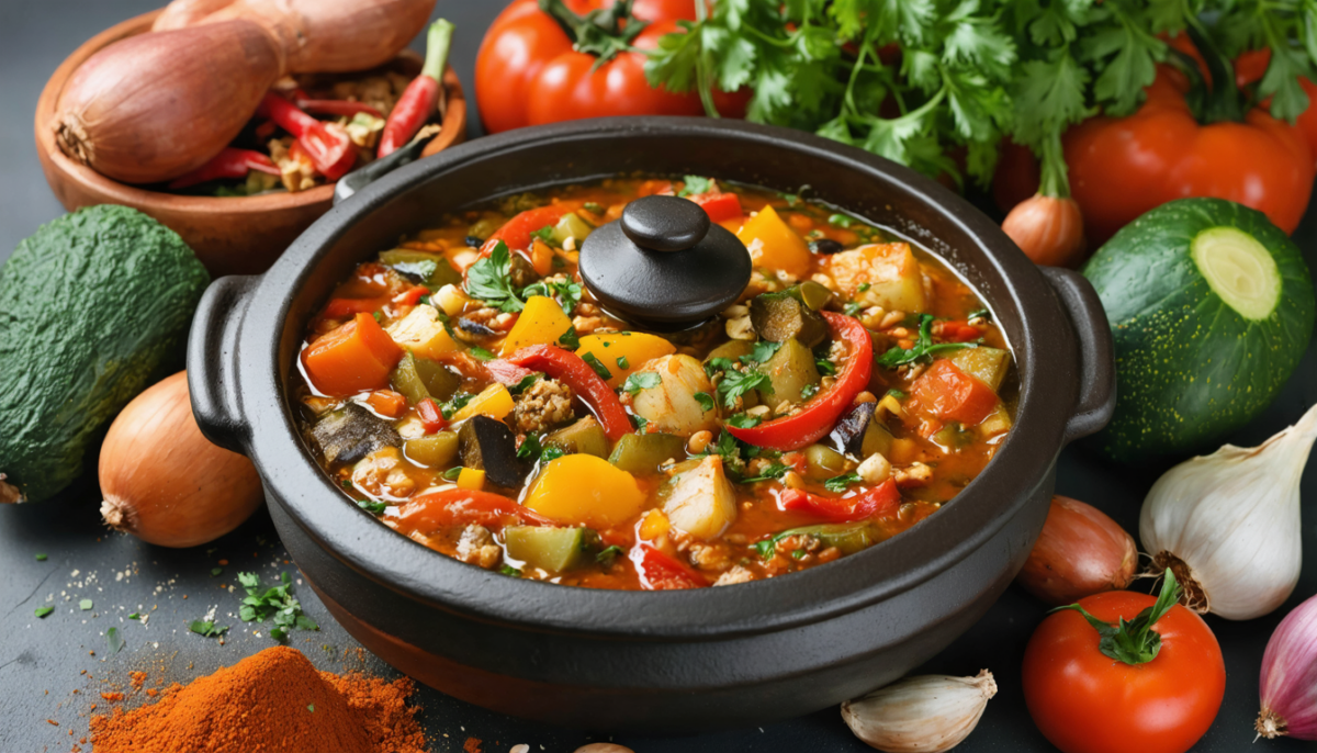 découvrez notre tajine végétarien aux légumes parfumés et épices exquises, une délicieuse recette marocaine pleine de saveurs authentiques et de traditions réconfortantes.