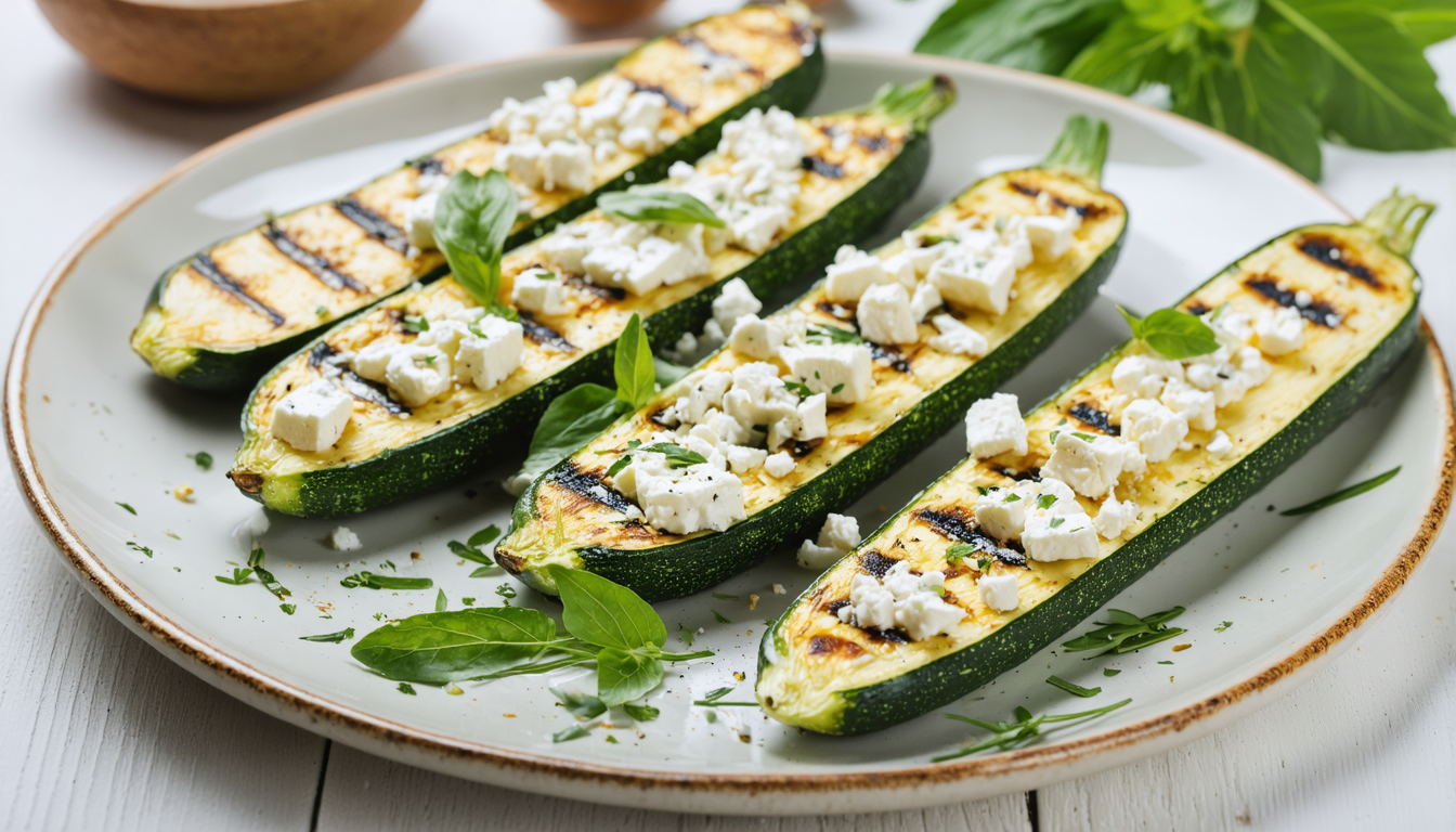 découvrez une recette savoureuse de courgettes grillées à la grecque, rehaussées du parfum authentique de la feta, pour un délice méditerranéen simple et gourmand.