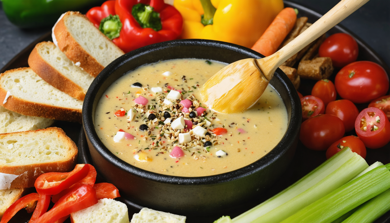 découvrez notre délicieuse fondue aux poivres, un apéritif épicé qui éveille les papilles et ravit vos invités avec ses saveurs intenses et délicates.