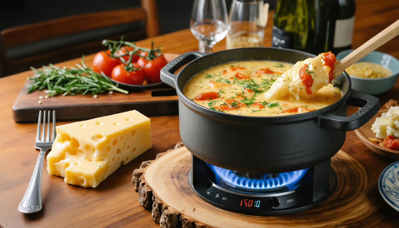 découvrez notre délicieuse fondue aux poivres, un apéritif épicé et savoureux qui éveillera vos papilles pour un moment gourmand et convivial.