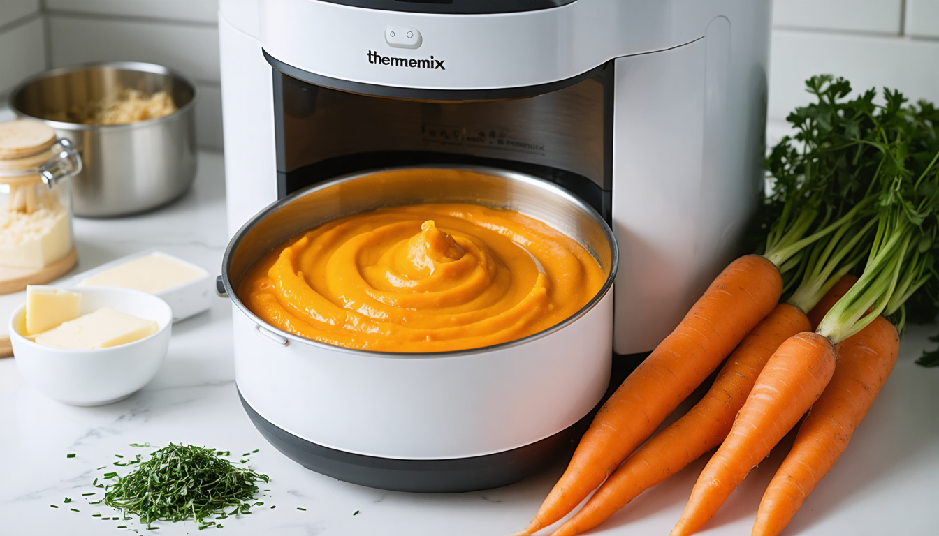 découvrez une recette simple et gourmande de purée de carottes réalisée au thermomix, idéale pour un plat savoureux et rapide à préparer.