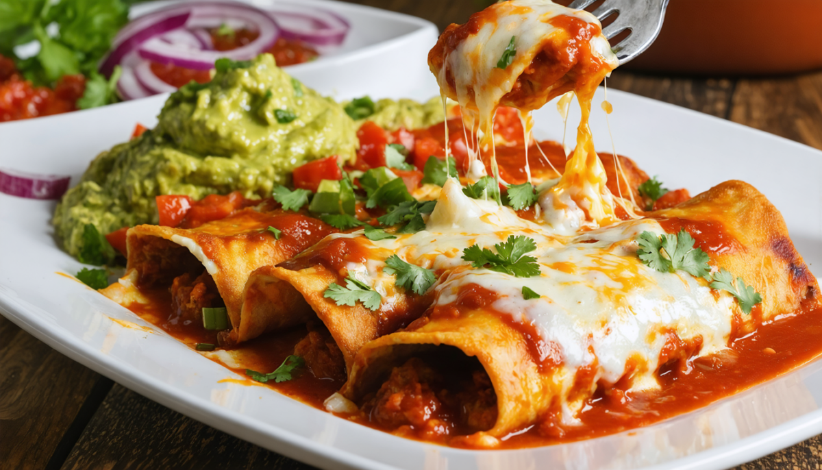 découvrez notre recette incontournable d'enchiladas tex-mex au fromage fondant, savoureuse et facile à préparer pour un repas convivial et gourmand.