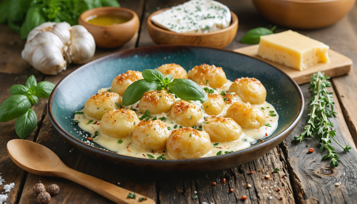 découvrez notre recette facile et savoureuse de gnocchis maison au fromage de chèvre frais, idéale pour un repas gourmand et plein de saveurs.