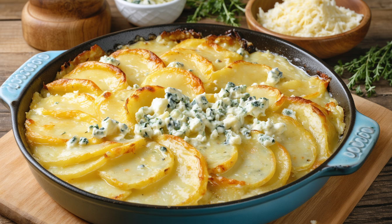 découvrez notre recette gourmande de gratin de pommes de terre au fromage bleu, un plat savoureux et réconfortant parfait pour toutes les occasions.