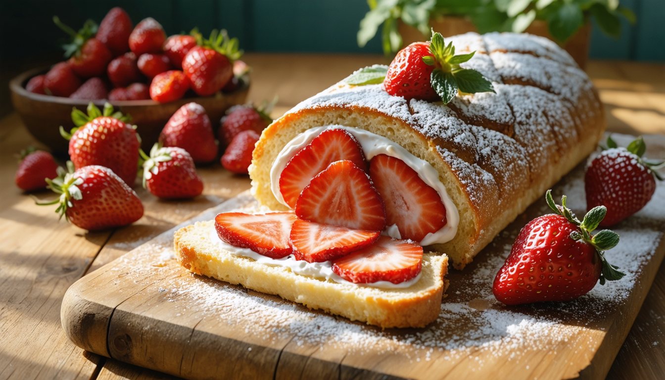 découvrez la recette gourmande et facile du biscuit roulé aux fraises par cyril lignac, pour un dessert frais et délicieux à partager en famille.