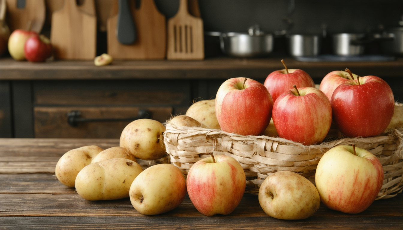 découvrez le secret méconnu pour éviter la germination des pommes de terre : un fruit simple à placer parmi elles qui prolonge leur fraîcheur naturellement.