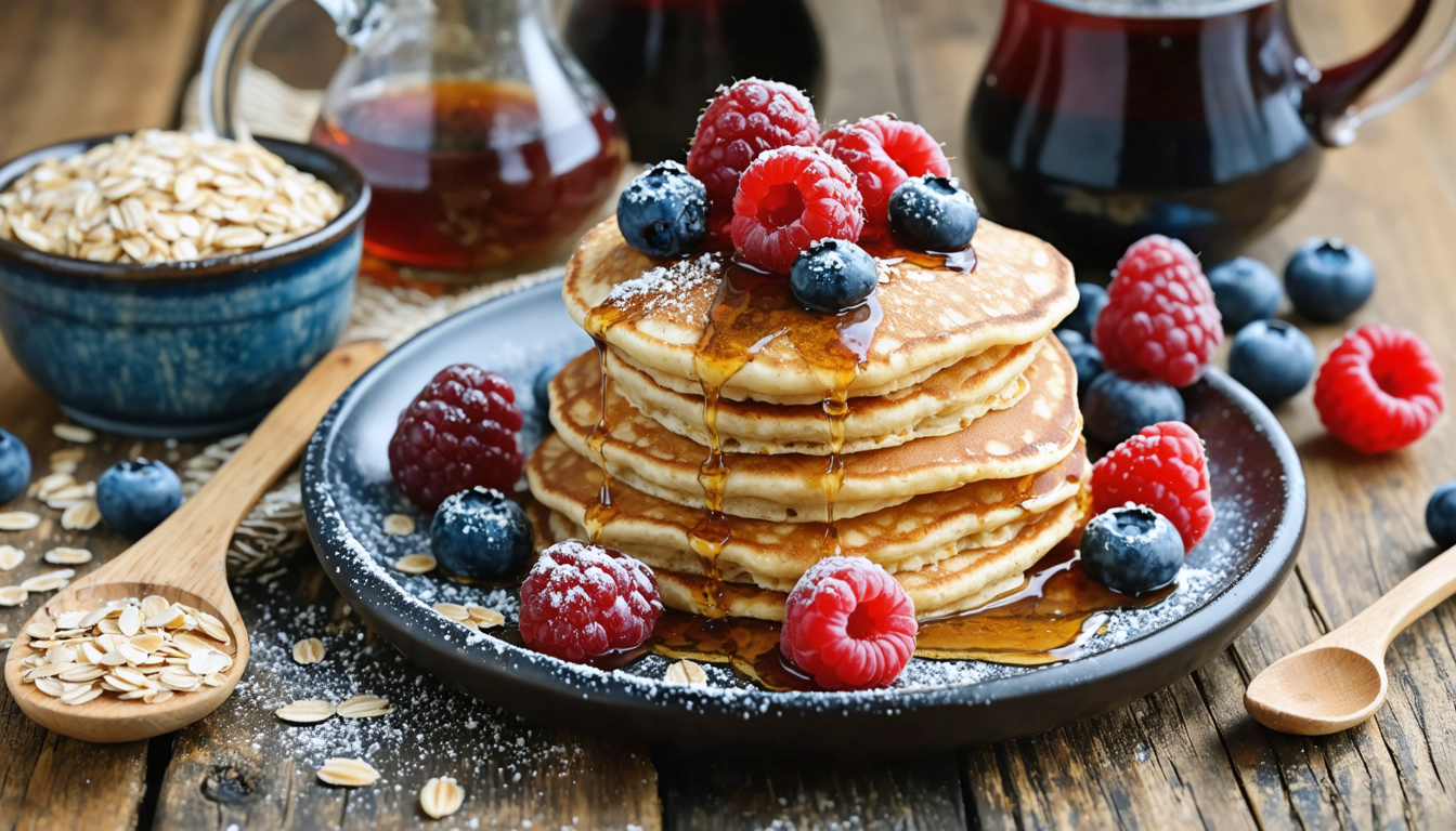 découvrez la recette facile et gourmande des pancakes d’aurélie aux flocons d’avoine, pour un petit-déjeuner sain et délicieux.