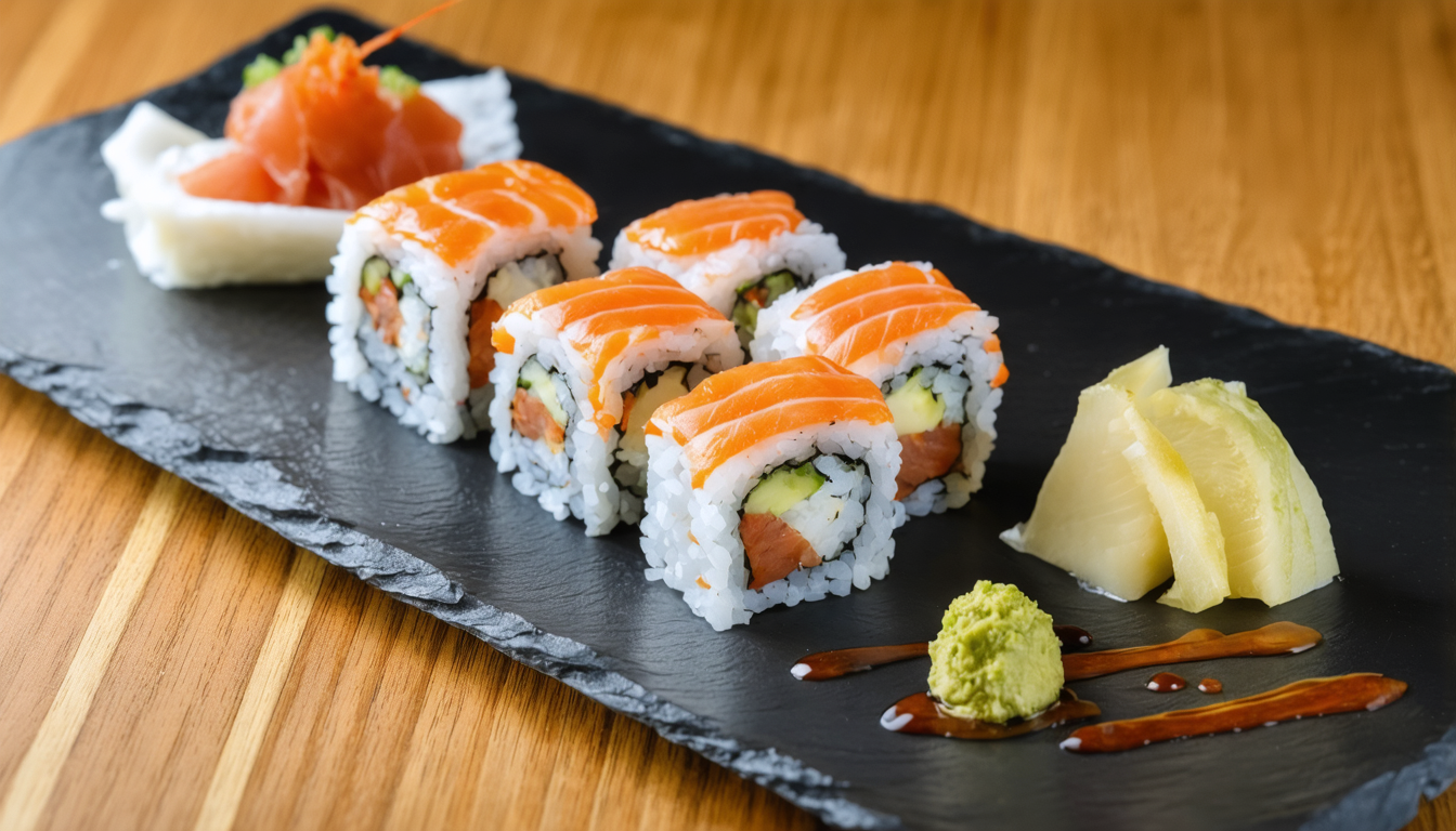 découvrez nos makis maison allégés, savoureux et légers, garnis de rillettes de crabe et saumon, sans riz pour un plaisir gourmand et healthy.