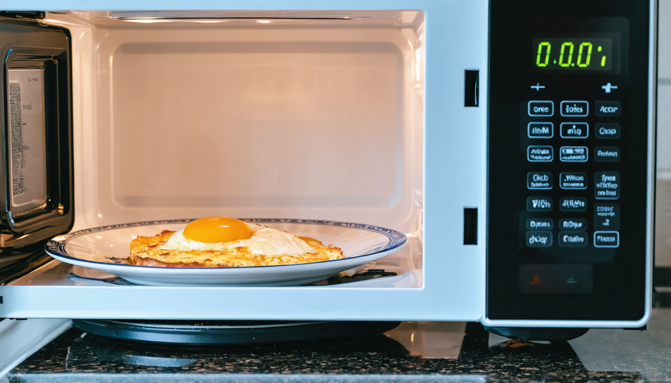 découvrez comment préparer une omelette express au micro-ondes, un plat savoureux et rapide, prêt en quelques minutes pour vos repas pressés.