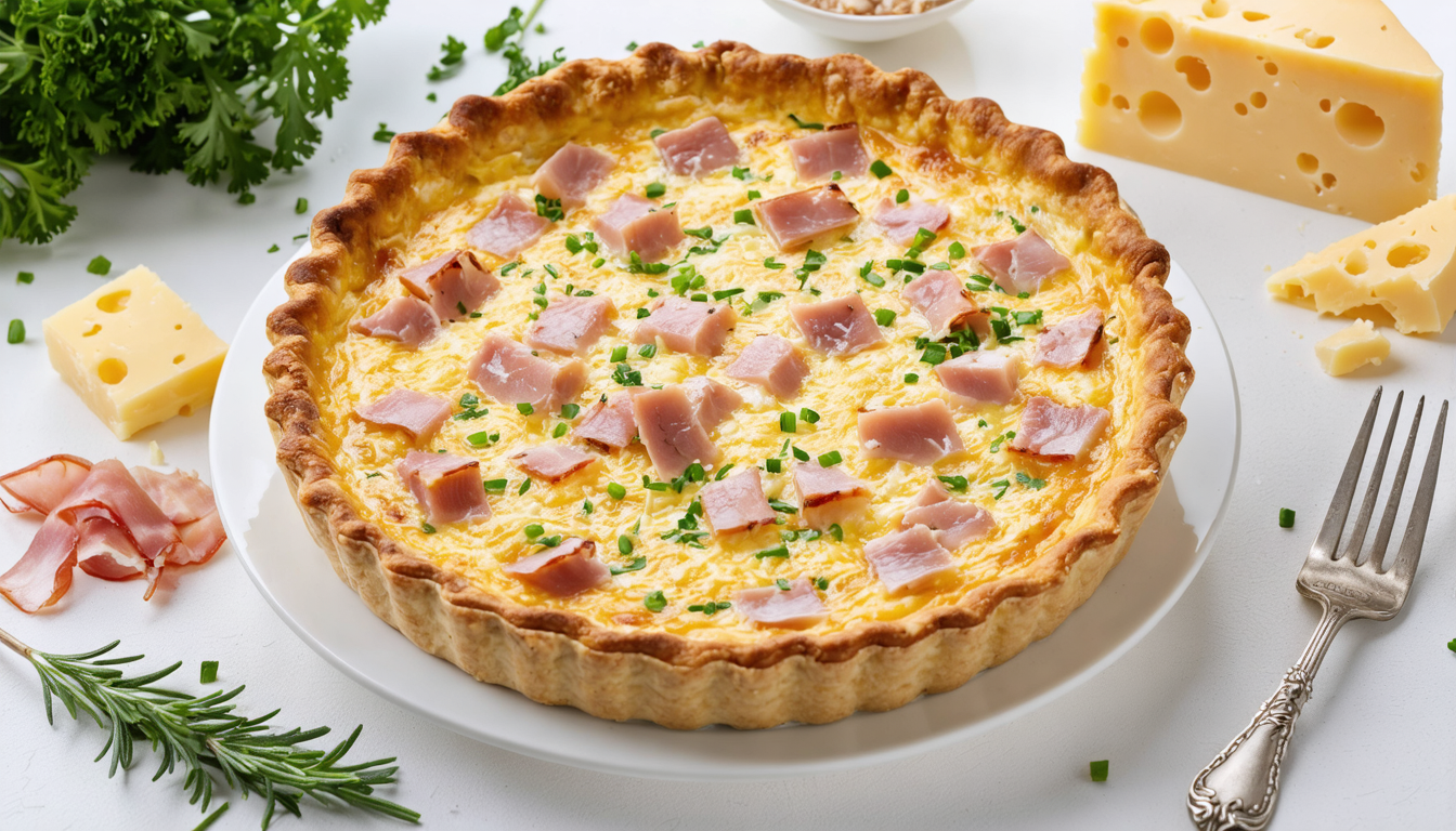 découvrez une recette légère et saine de quiche sans pâte ni gluten au jambon et gruyère, facile à préparer pour un repas savoureux et équilibré.