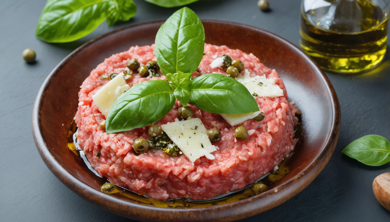découvrez la recette du tartare de bœuf façon italienne, un plat savoureux et gourmand alliant fraîcheur et ingrédients typiques de l'italie pour un délice à chaque bouchée.