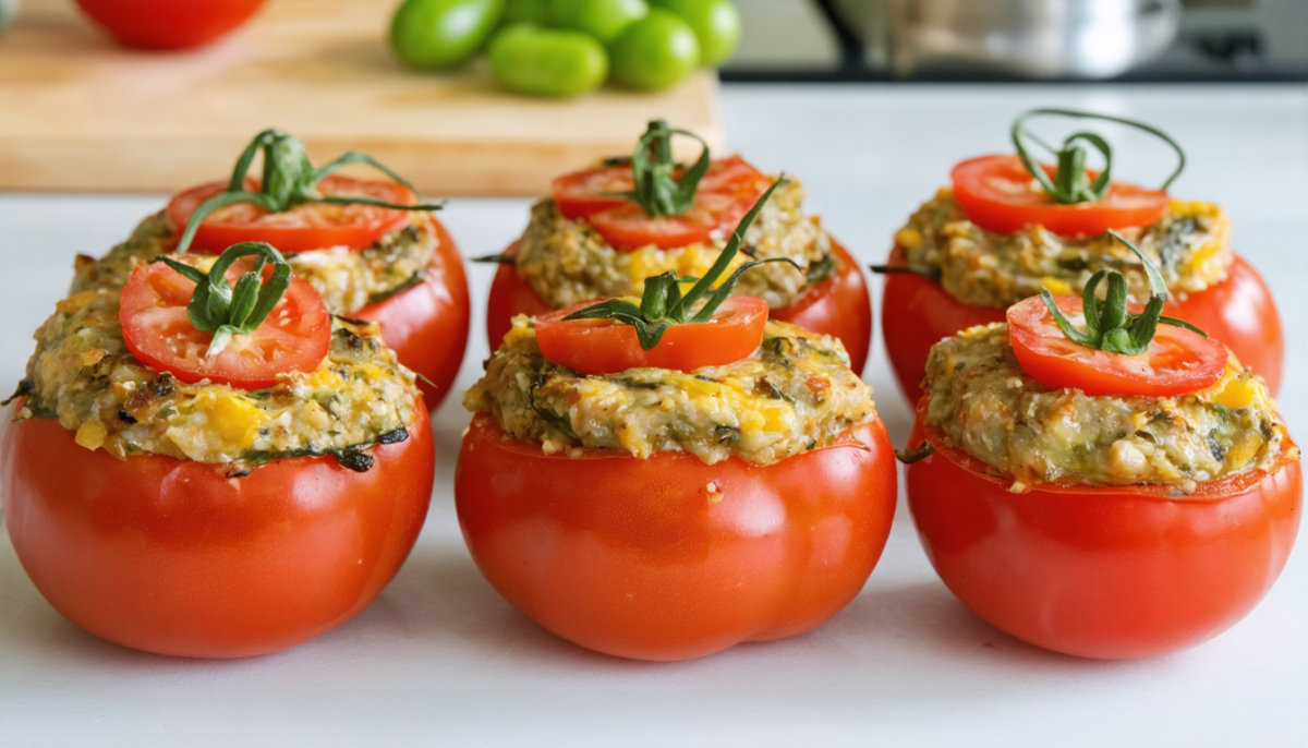 découvrez notre recette rapide et savoureuse de tomates farcies à l'air fryer, pour un repas simple, sain et gourmand en quelques minutes.