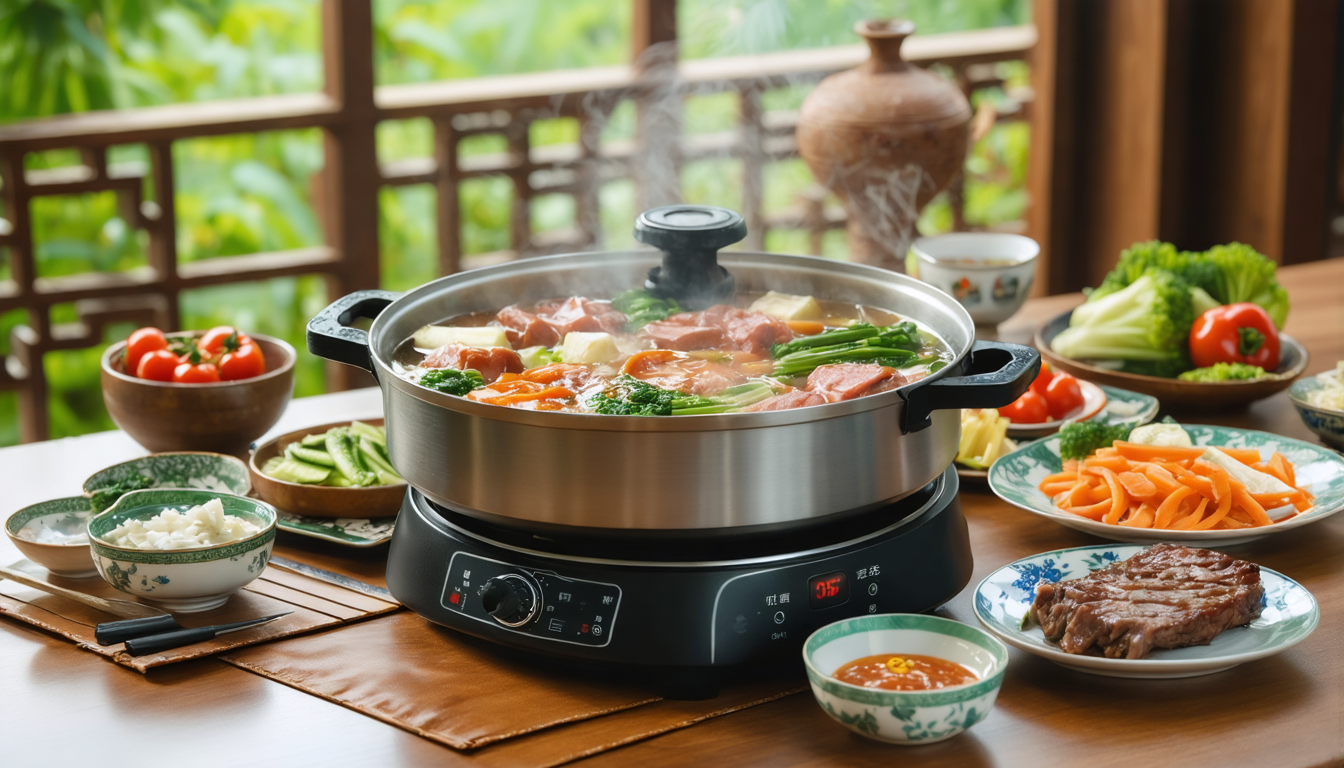découvrez notre test complet de la fondue chinoise électrique 6l, parfaite pour des repas conviviaux et gourmands en famille ou entre amis.
