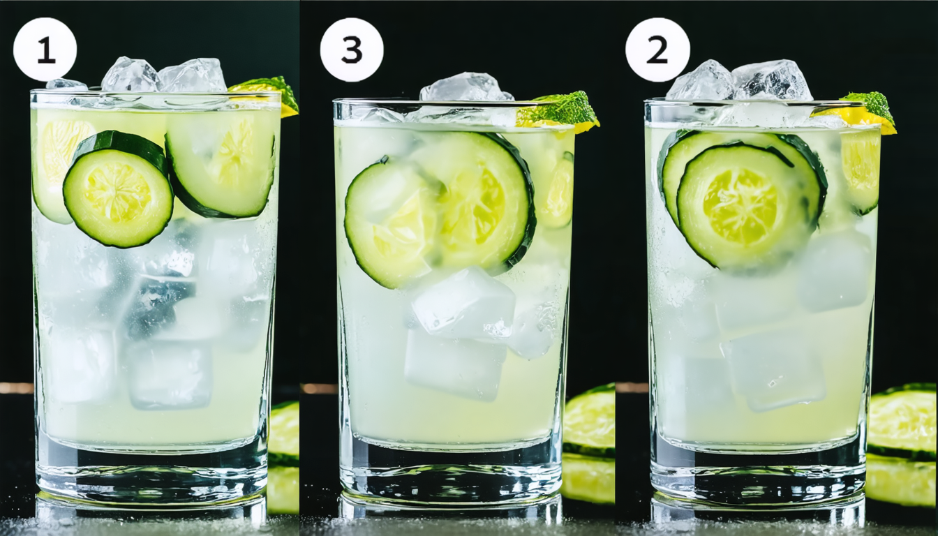savourez l'été avec notre recette fraîche de gin tonic au concombre, un cocktail léger et rafraîchissant parfait pour vos journées ensoleillées.