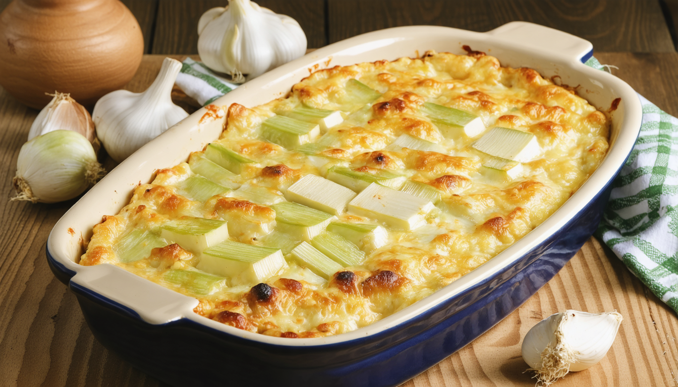 découvrez notre recette gourmande de gratin de poireaux à la raclette, un délice fondant parfait pour réchauffer vos soirées.