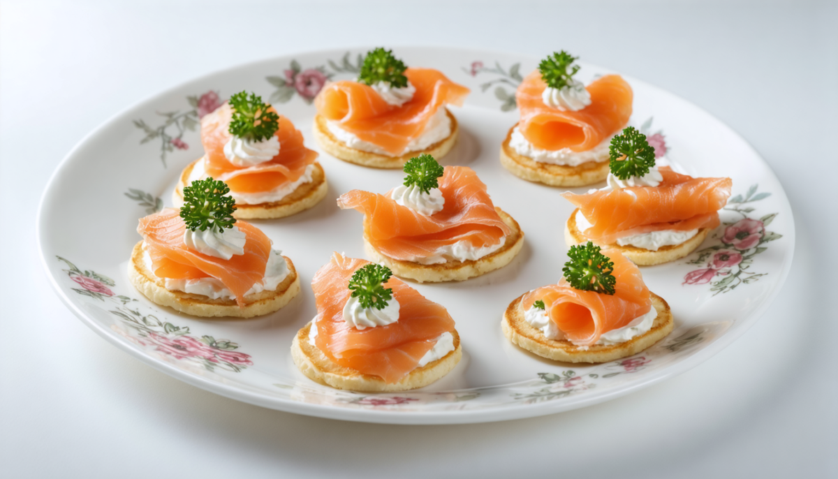 découvrez nos mini blinis gourmands au fromage frais, des délices marins parfaits pour un apéritif savoureux et raffiné.