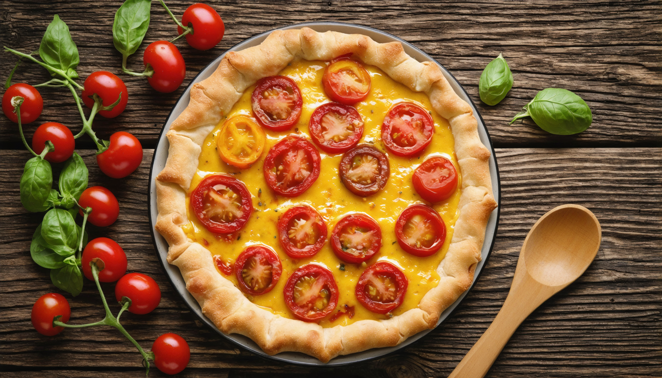 découvrez une recette simple et gourmande de tarte aux tomates cerises et moutarde, idéale pour un repas savoureux et facile à préparer.