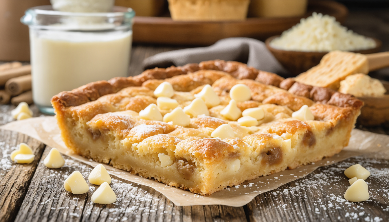 découvrez notre recette de blondie moelleux, un dessert gourmand facile à réaliser, parfait pour les amateurs de douceurs fondantes et riches en chocolat blanc.