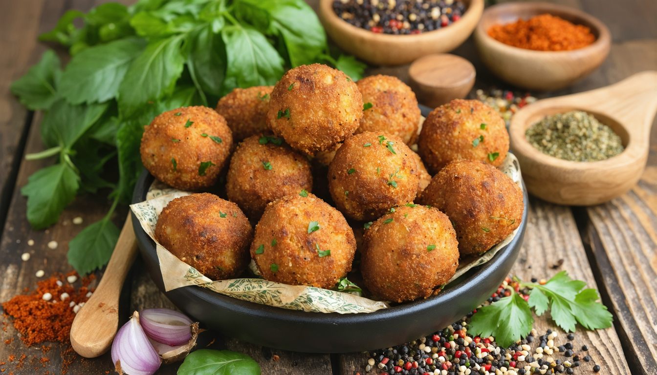 savourez nos falafels croustillants faits maison, accompagnés d'une sauce tahini onctueuse et délicieuse, pour un voyage gourmand aux saveurs authentiques.