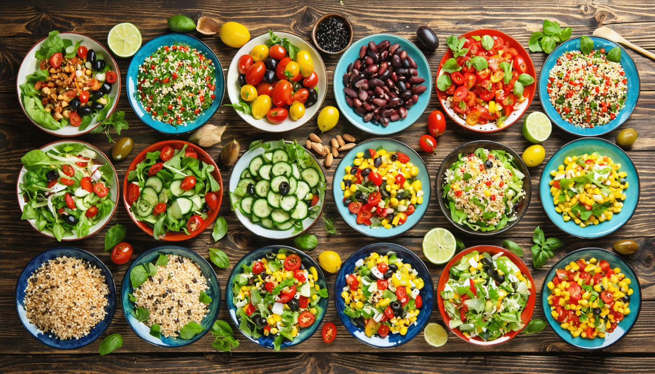 découvrez notre diaporama de salades salées économiques, avec des recettes savoureuses et faciles à réaliser à petit prix pour toutes vos envies gourmandes.