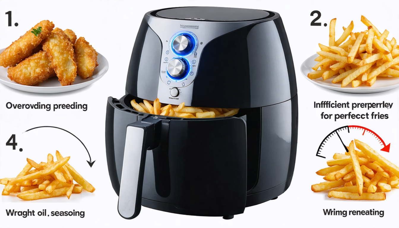 découvrez les 4 pièges à éviter avec votre friteuse à air chaud pour réussir des frites parfaites, croustillantes et savoureuses à chaque fois.