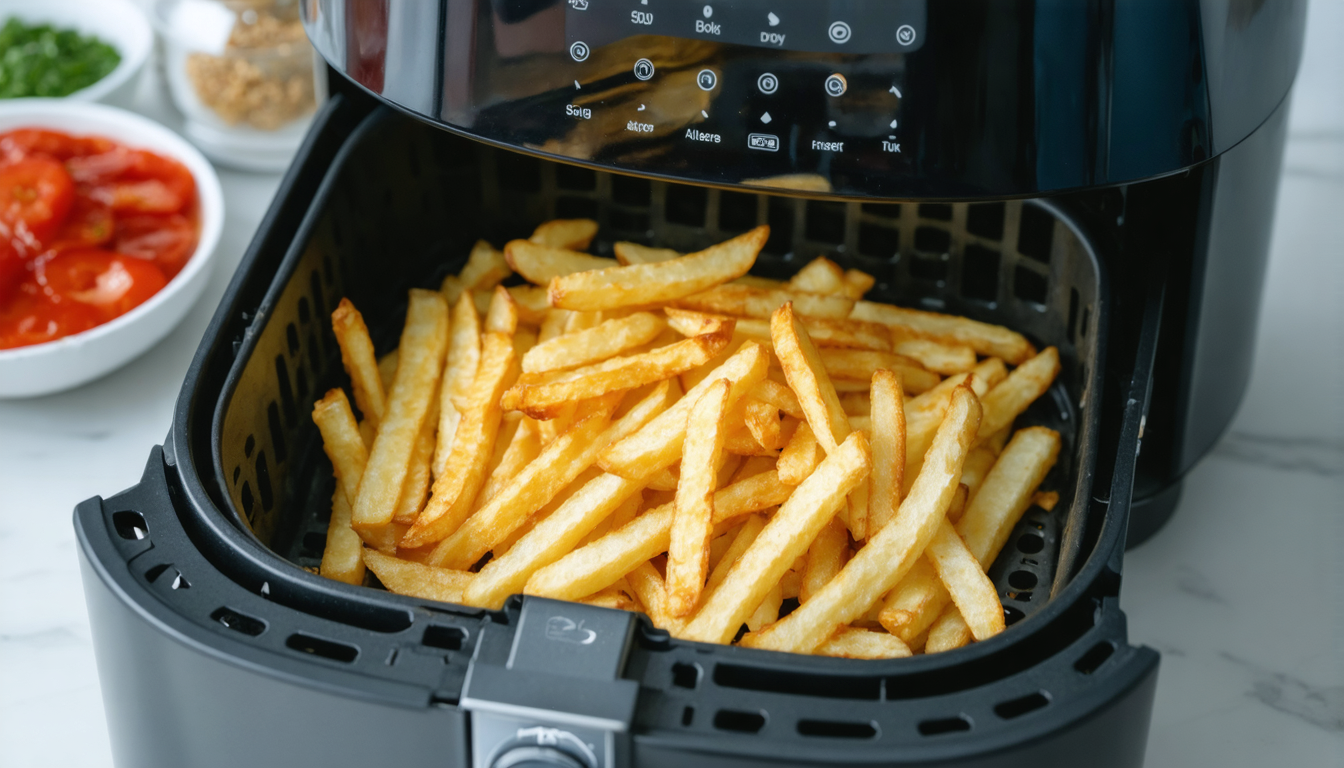 découvrez le secret pour obtenir des frites croustillantes à la friteuse à air chaud, dignes des meilleurs restaurants, et régalez-vous facilement chez vous.