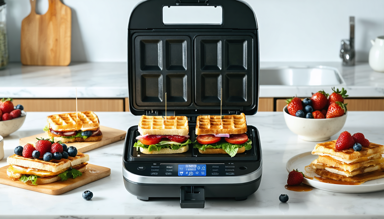 découvrez notre test complet du philips series 5000, l'appareil multifonction idéal pour préparer sandwiches, paninis et gaufres facilement et rapidement.