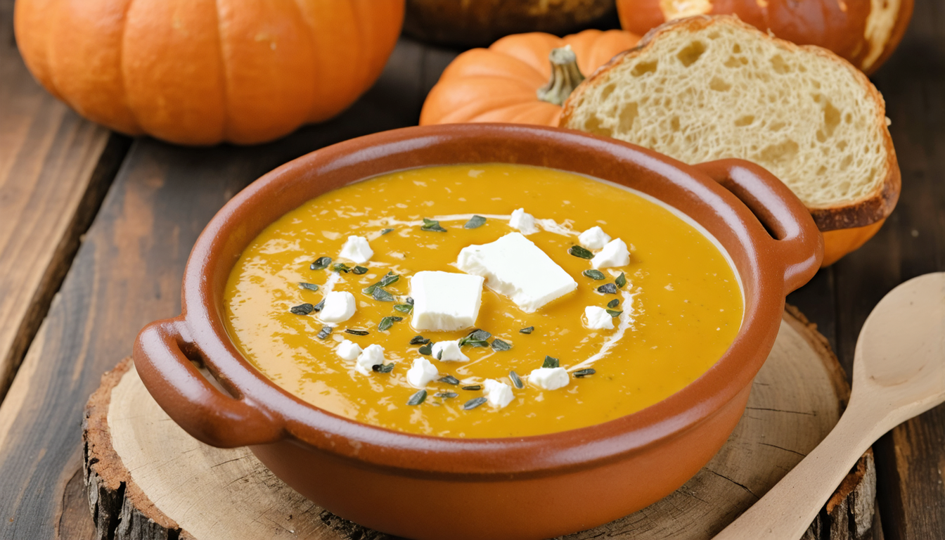 découvrez une recette réconfortante de soupe au potimarron et fromage de chèvre, alliant douceur et saveurs riches pour réchauffer vos repas.