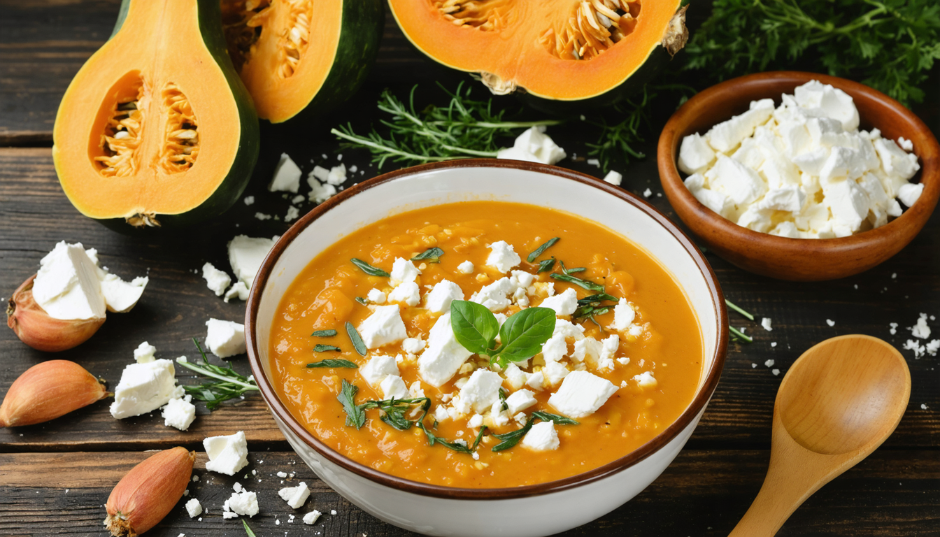 découvrez notre recette de soupe réconfortante alliant la douceur du potimarron et la saveur du chèvre pour un plat savoureux et chaleureux.