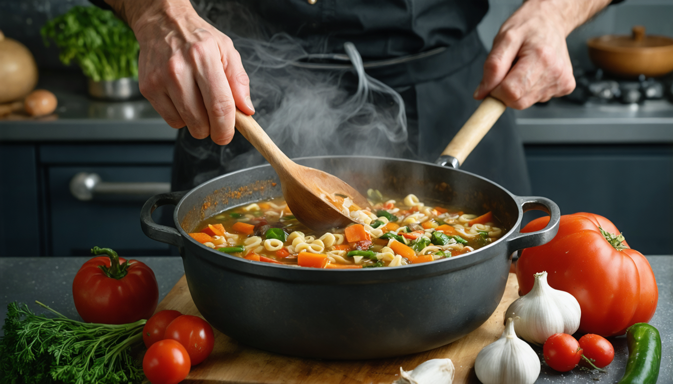 découvrez notre recette réconfortante de minestrone aux légumes d’hiver savoureux, parfaite pour réchauffer vos soirées avec un plat nutritif et plein de goût.