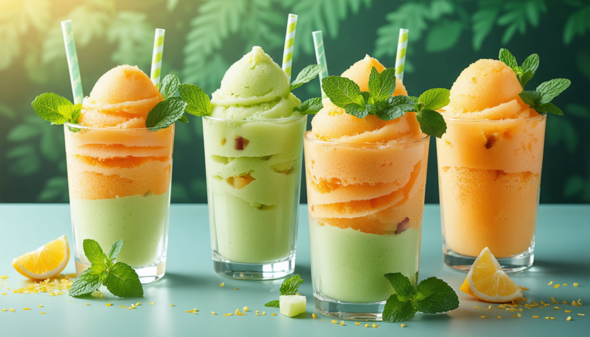 découvrez notre sorbet express melon-menthe, une recette rapide et rafraîchissante prête en seulement 2 minutes pour une pause fraîche et désaltérante.