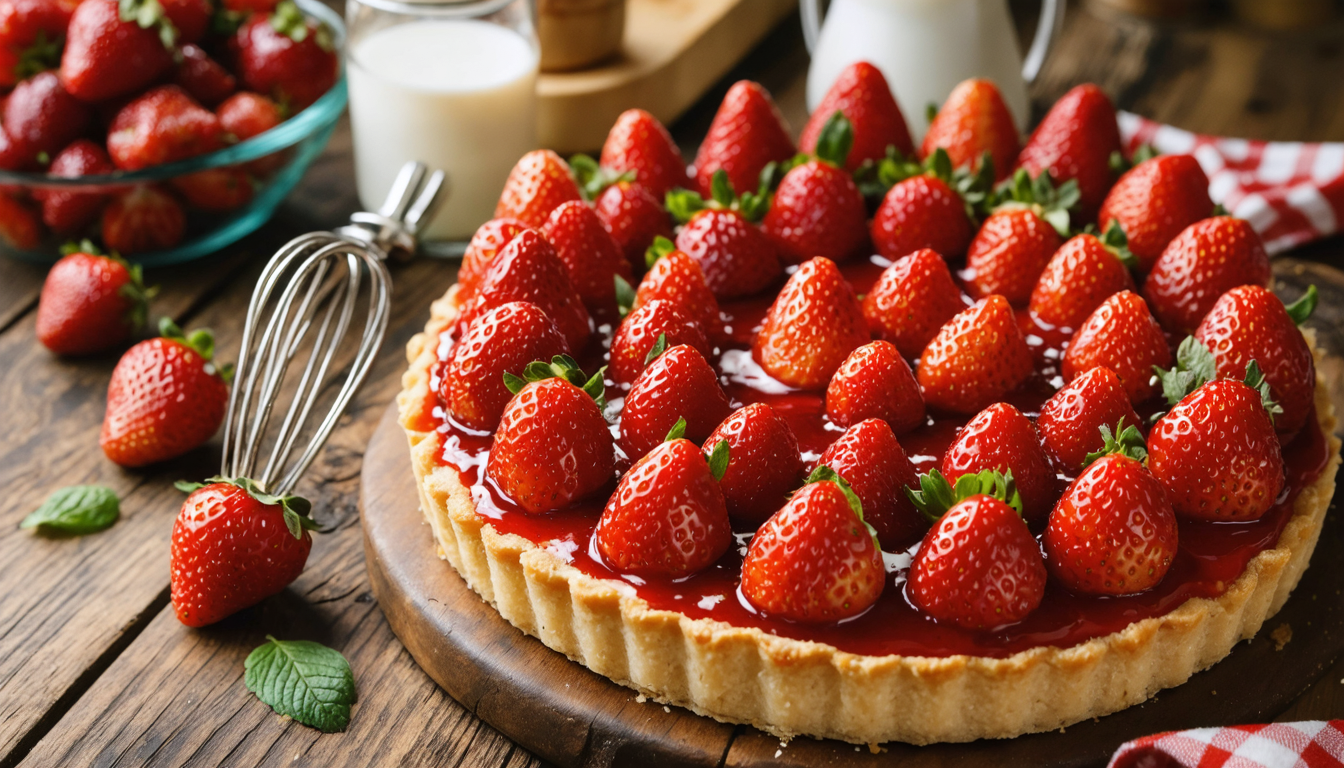découvrez notre recette simple et gourmande de tarte aux fraises sans cuisson, idéale pour un dessert frais et rapide à préparer. à essayer sans attendre pour régaler toute la famille !