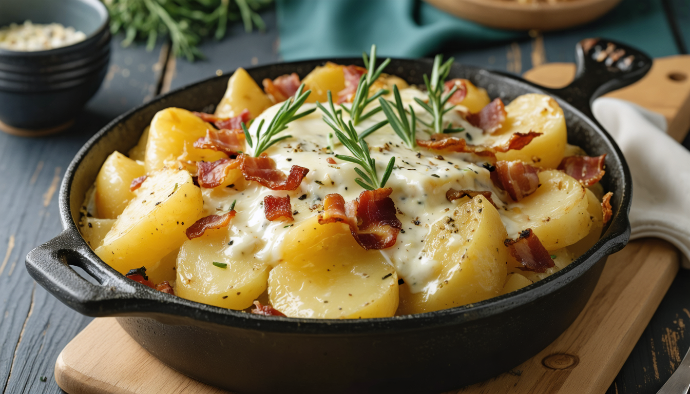 découvrez notre tartiflette revisitée au fromage bleu, une recette gourmande alliant traditions savoyardes et saveurs audacieuses pour un plat riche en goût et en émotions.
