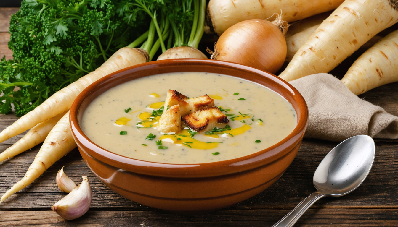 découvrez notre recette simple et gourmande de velouté de panais, idéale pour réchauffer vos soirées avec une touche de douceur et de saveurs.