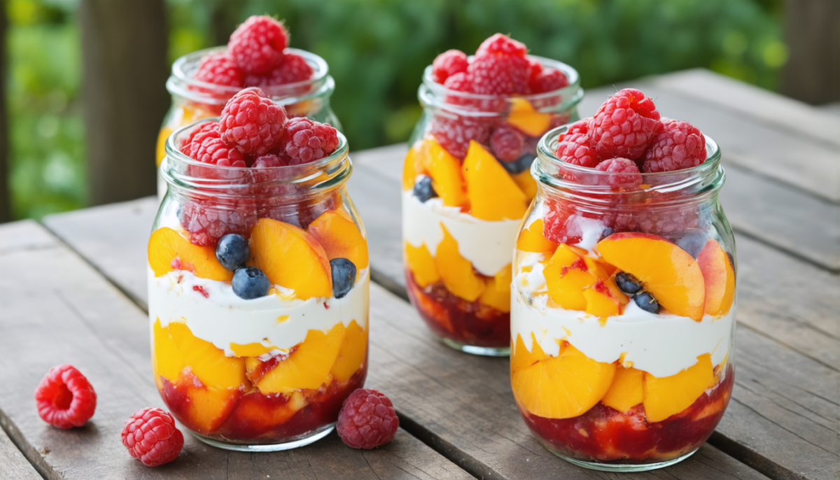 découvrez nos verrines pêche-framboise, un dessert fruité et léger, rapide à préparer pour un plaisir frais et gourmand en un éclair.