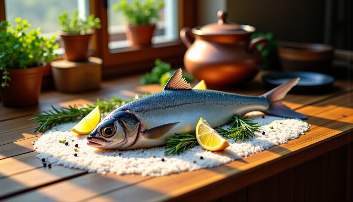 Cuisson en croûte de sel : le secret pour révéler toute la saveur d’un poisson entier