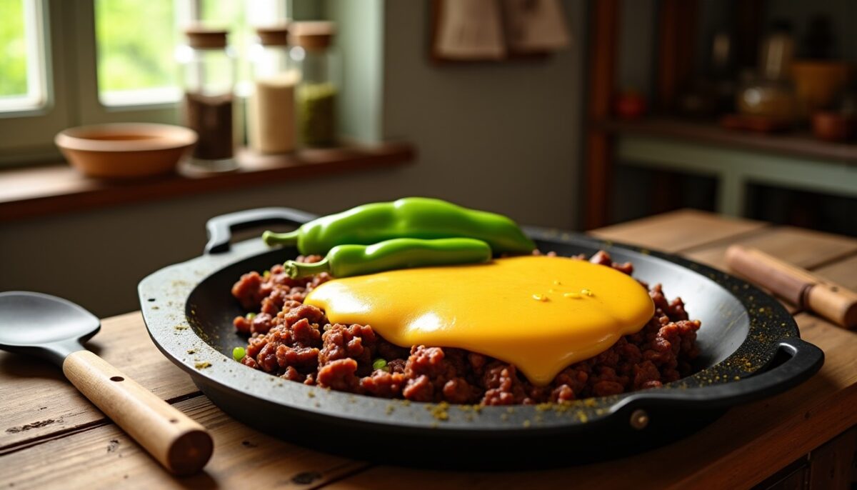 Délice fondant : raclette au steak haché et poivron vert, la recette gourmande à savourer