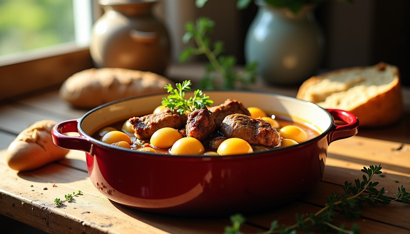 Canard mijoté en cocotte aux navets : un plat traditionnel plein de saveurs et de douceur